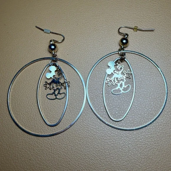 Disney Mickey Mouse Lightweight Dangle Hoop Earrings - Picture 8 of 10